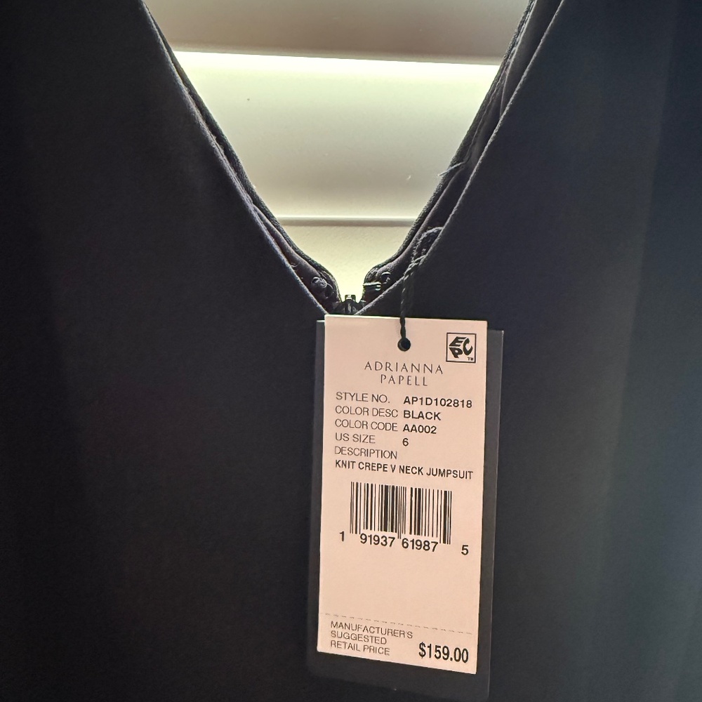 Adrianna Papell Black Jumpsuit